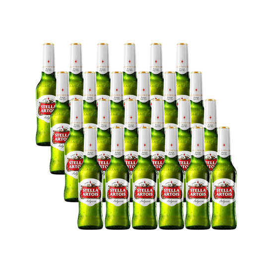 Imagen de Cerveza Stella botella de vidrio 24 pack de 330ml c/u