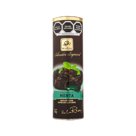 Imagen de Chocolate oscuro con relleno sabor menta De la Rosa Selección Suprema tubo 180g