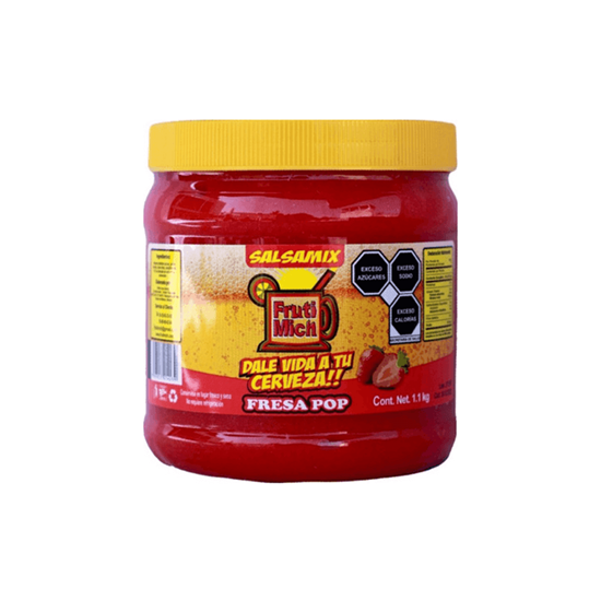 Imagen de Escarchado para micheladas salsa dulce sabor Fresa Pop Salsa Mix Fruti Mich 1.1kg