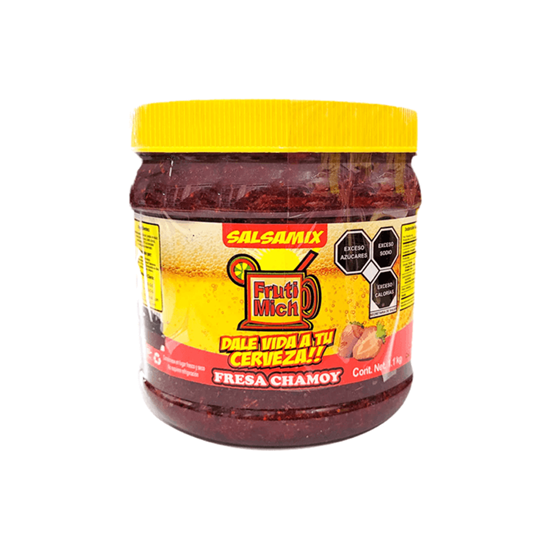 Imagen de Escarchado para micheladas salsa picante sabor fresa chamoy Salsa Mix Fruti Mich 1.1kg