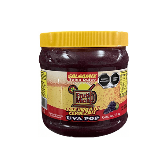 Imagen de Escarchado para micheladas salsa dulce sabor Uva Pop Salsa Mix Fruti Mich 1.1kg