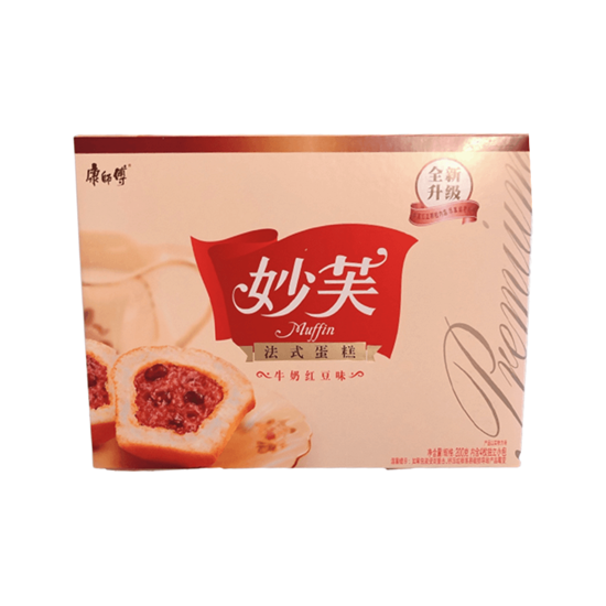 Imagen de Muffins chinos con relleno de frijol rojo dulce Master Kong Miao Fu 4 pzas (200g)