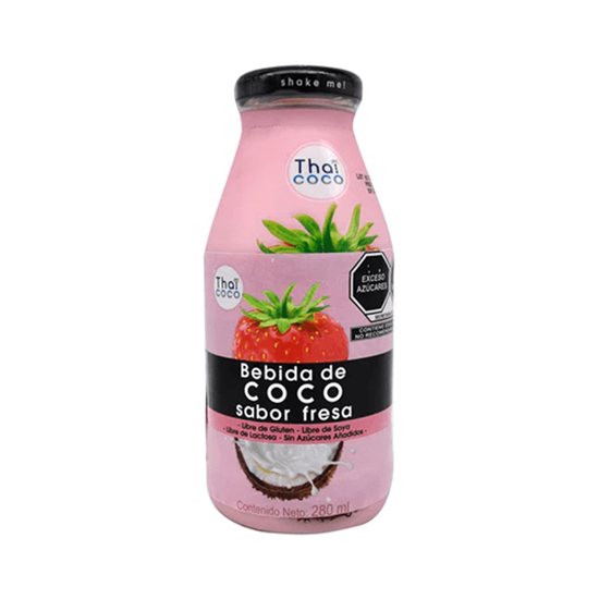 Imagen de Bebida de coco sabor a fresa Thai Coco 280ml