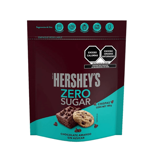 Imagen de Chispas horneables de chocolate amargo sin azúcar Hershey's Zero Sugar 180g