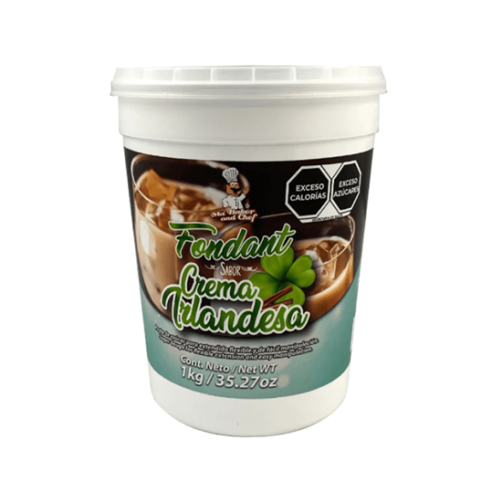 Imagen de Fondant en pasta color blanco sabor crema irlandesa Ma Baker and Chef 1kg