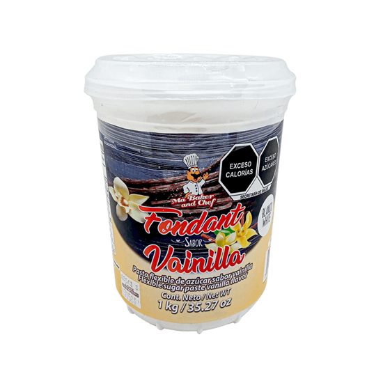 Imagen de Fondant en pasta color blanco sabor vainilla Ma Baker and Chef 1kg
