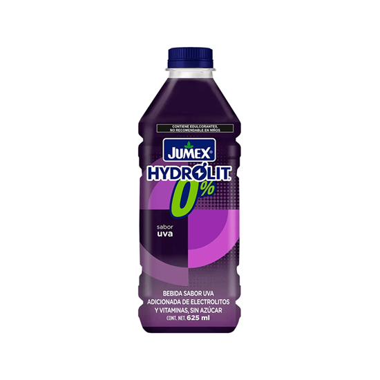 Imagen de Electrolitos sabor uva sin azúcar Jumex Hydrolit 0% 625ml