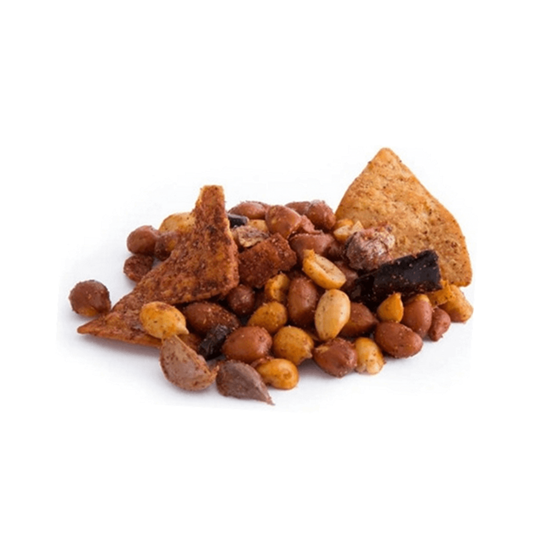 Imagen de Botana cantinera surtida de cacahuate, haba, ajo, chile de árbol, churros y totopos a granel