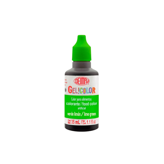 Imagen de Colorante artificial en gel verde limón Deiman Gelicolor 35ml