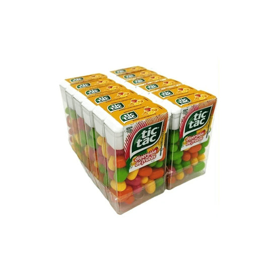 Imagen de Pastillas de caramelo sabor frutas Tic Tac 12 pzas de 14.5g c/u