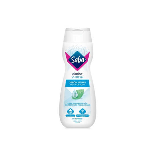 Imagen de Jabón íntimo Saba Diarios V-Fresh menta de agua 200ml