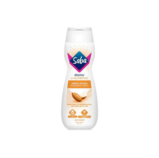 Imagen de Jabón íntimo Saba Diarios V-Nutritivo almendras y karité 200ml