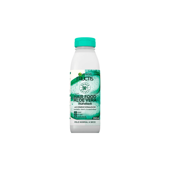 Imagen de Acondicionador vegano sin parabenos para cabello deshidratado Garnier Fructis Hair Food Aloe Vera Hidratación 300ml