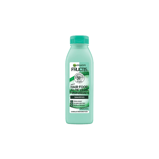 Imagen de Shampoo vegano sin parabenos para cabello deshidratado Garnier Fructis Hair Food Aloe Vera Hidratación 300ml