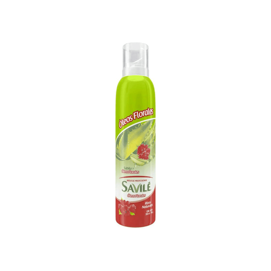Imagen de Mousse profesional con sábila y óleos florales Savilé Rizos Naturales 200ml