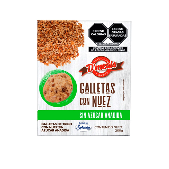 Imagen de Galletas de trigo con nuez sin azúcar añadida D'meals 200g