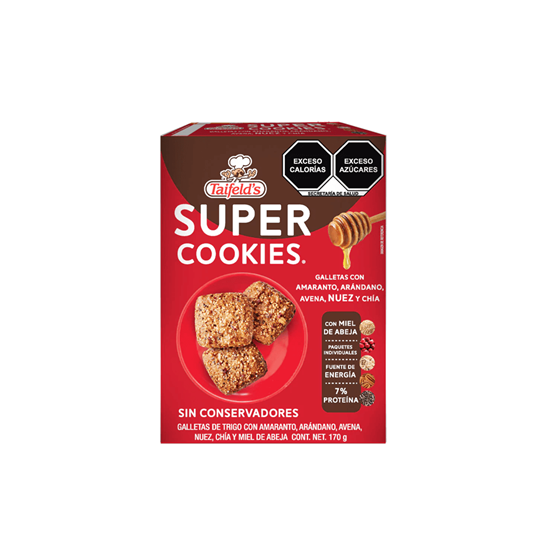 Imagen de Galletas con amaranto, arándanos, avena, nuez y chía Taifeld's 170g