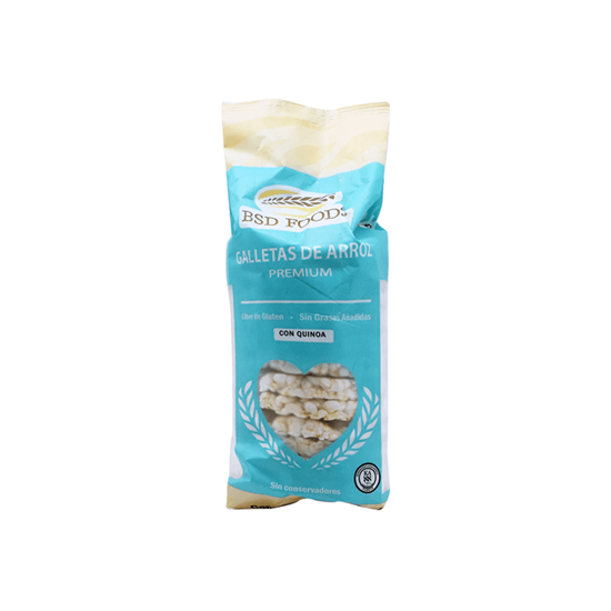 Imagen de Galletas de arroz con quinoa libre de gluten BSD Foods Premium 72g