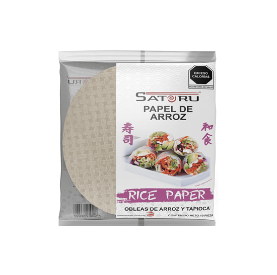 Imagen de Obleas de arroz y tapioca Saturo papel de arroz 10 pzas