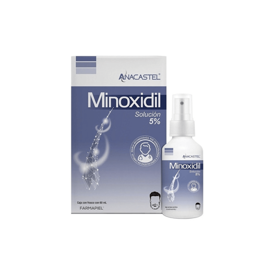 Imagen de Tratamiento para caída de cabello solución 5% Minoxidil Anacastel 60ml