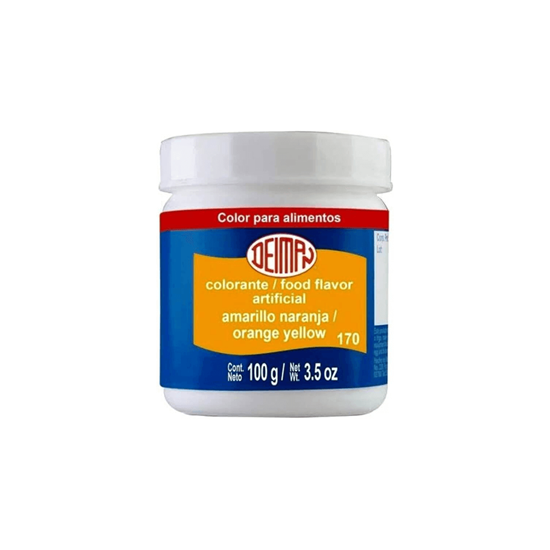 Imagen de Colorante artificial para alimentos color amarillo naranja Deiman 100g