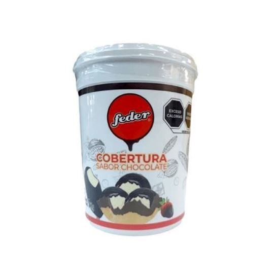 Imagen de Cobertura sabor chocolate blanco para helado Feder 1kg