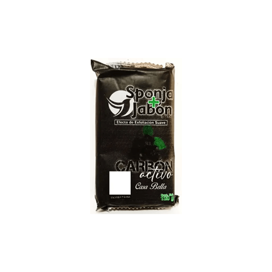 Imagen de Jabón con esponja de carbón activado exfoliación suave Bianni 120g