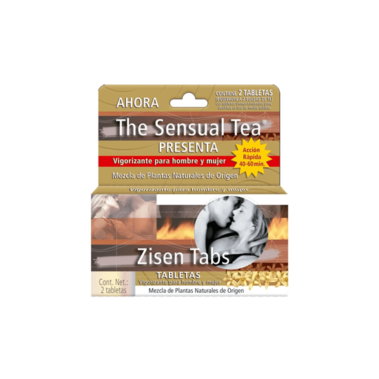 Imagen de Tabletas de té vigorizante para hombre y mujer The Sensual Tea Zisen Tabs 2 tabletas