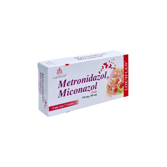 Imagen de Compuesto de metronidazol y miconazol Loeffler caja con 7 óvulos