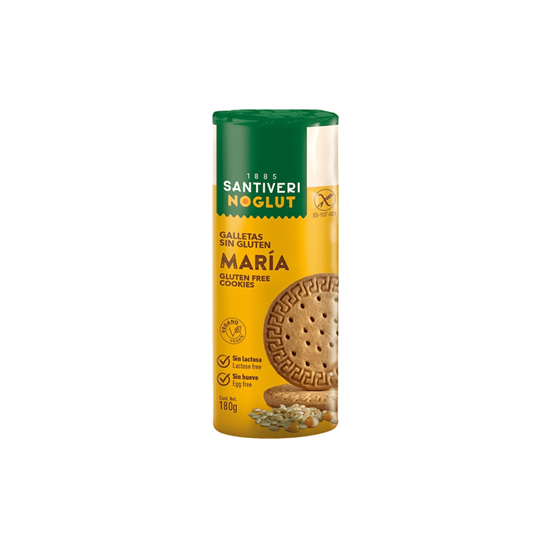 Imagen de Galletas María veganas sin gluten, sin huevo y sin lactosa Santiveri Noglut 180g