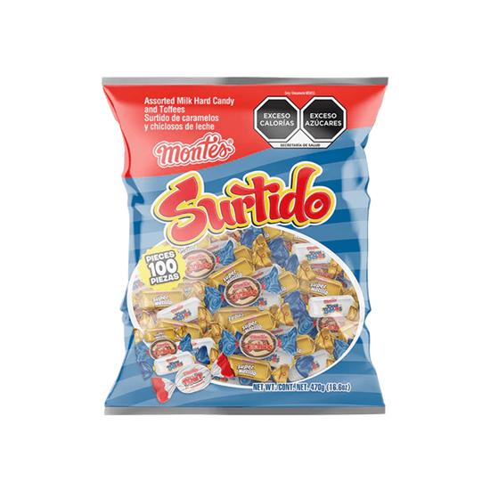 Imagen de Caramelos y chiclosos de leche Montes Surtido 100 pzas