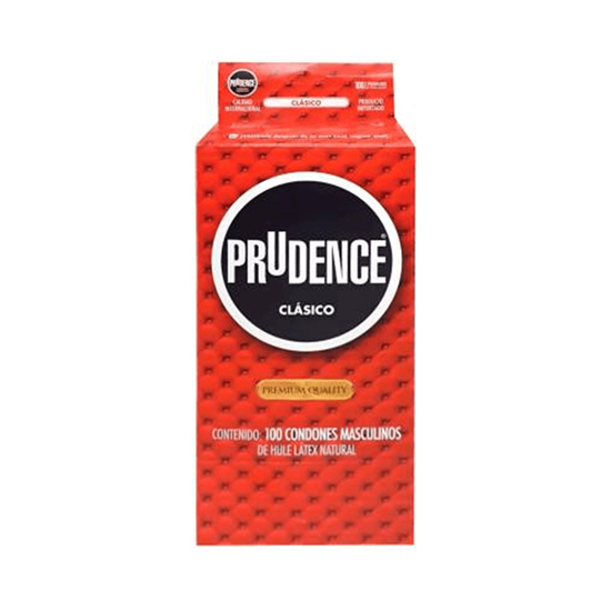 Imagen de Condones masculinos de látex lubricados Prudence Clásico 100 pzas
