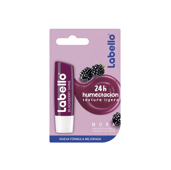 Imagen de Humectante labial aroma mora Labello Blackberry Shine 4.8g