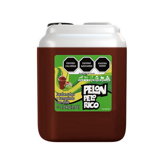 Imagen de Jarabe sabor tamarindo con chile Pelón Pelo Rico 5.2kg (3.9L)