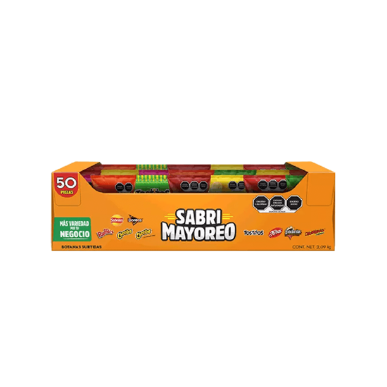 Imagen de Botanas surtidas Sabritas Sabri-Mayoreo caja con 50 pzas (2.09kg)