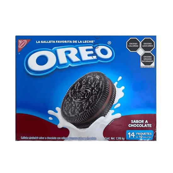 Imagen de Galleta Oreo sabor chocolate 14 paquetes de 10 galletas c/u (1.596kg)