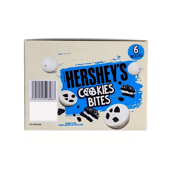 Imagen de Chocolate blanco relleno de galleta Hershey's Cookies Bites cookies 'n' creme caja con 6 bolsas de 43g c/u