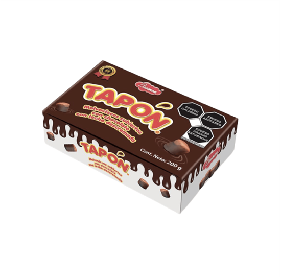 Imagen de Malvaviscos cubiertos con chocolate con leche Bremen Tapón 200g