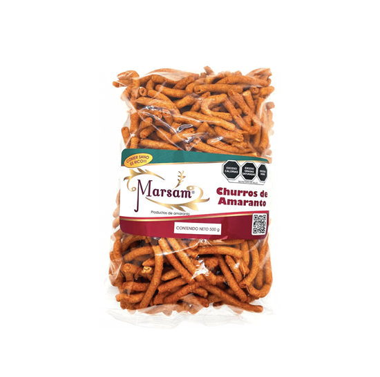 Imagen de Churros de amaranto enchilados sabor jalapeño Marsam 500g