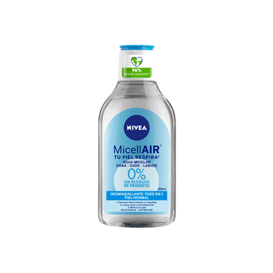 Imagen de Agua micelar 5 en 1 para piel normal (cara, ojos y labios) Nivea MicellAir 400ml
