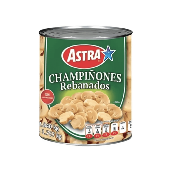 Imagen de Champiñones rebanados Astra en lata 2.84kg