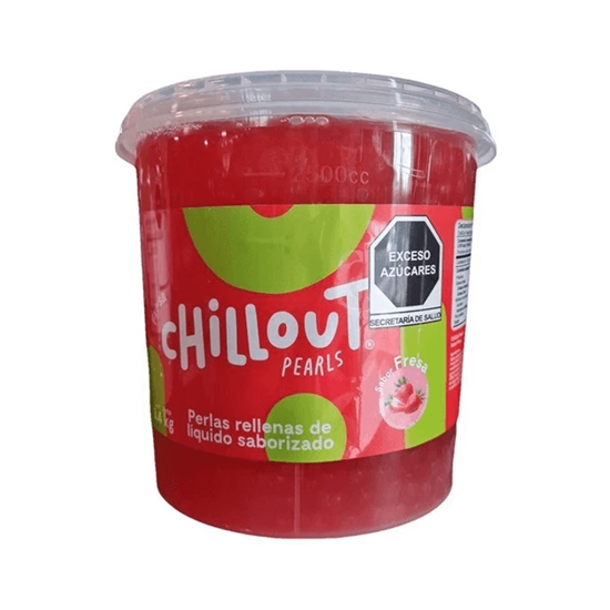 Imagen de Perlas rellenas de líquido saborizado sabor fresa Chillout Pearls 3.4kg