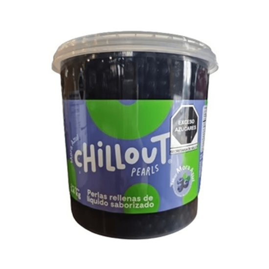 Imagen de Perlas rellenas de líquido saborizado sabor mora azul Chillout Pearls 3.4kg