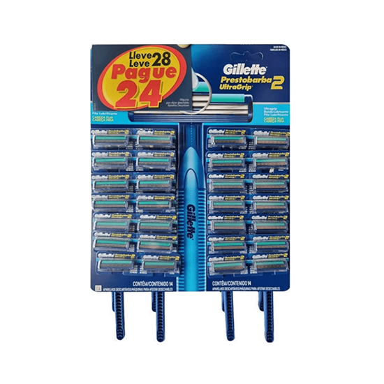 Imagen de Rastrillo Gillette Prestobarba UltraGrip 2 hojas paquete de 28 pzas