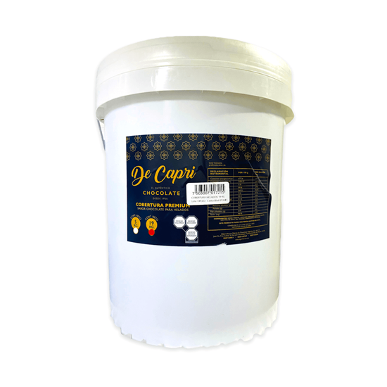 Imagen de Cobertura premium sabor chocolate para helado De Capri 19kg
