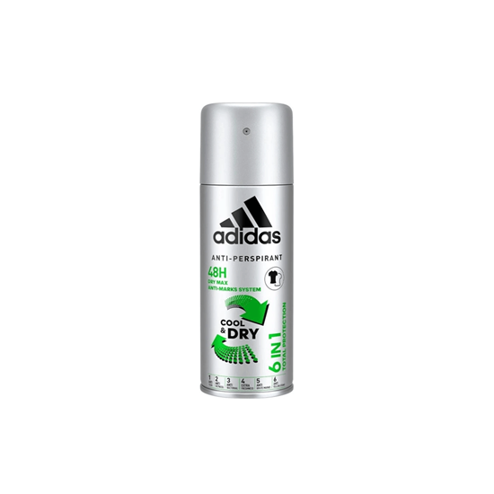 Imagen de Antitranspirante anti-manchas en aerosol Adidas Cool & Dry 6 in 1 Total Protection 150ml