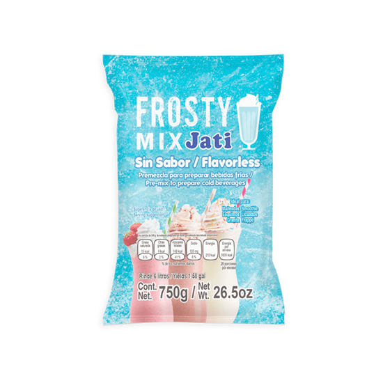 Imagen de Premezcla en polvo para preparar bebidas frías (malteadas, frappés y smoothies) sin sabor Deiman Frosty Mix Jati 750g