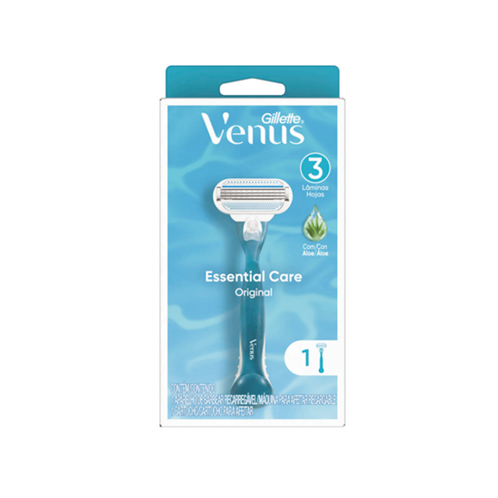 Imagen de Máquina para afeitar recargable Gillette Venus Essential Care Original 3 hojas 1 pza