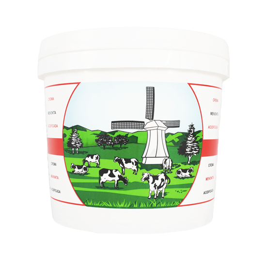Imagen de Crema acidificada de leche de vaca El Valle Menonita 4L