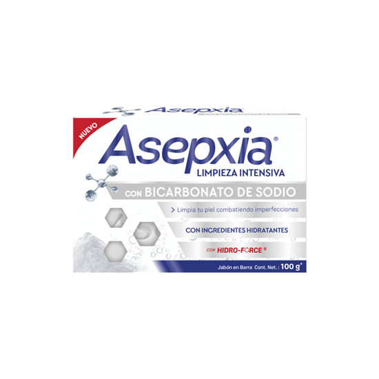 Imagen de Jabón facial en barra con bicarbonato de sodio Asepxia Limpieza Intensiva 100g